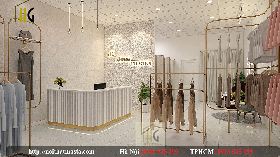Thiết kế nội thất shop thời trang - chị yến - bình dương
